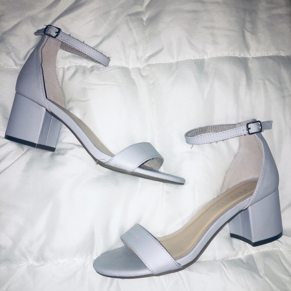 lilac/grey short metaphor heels
